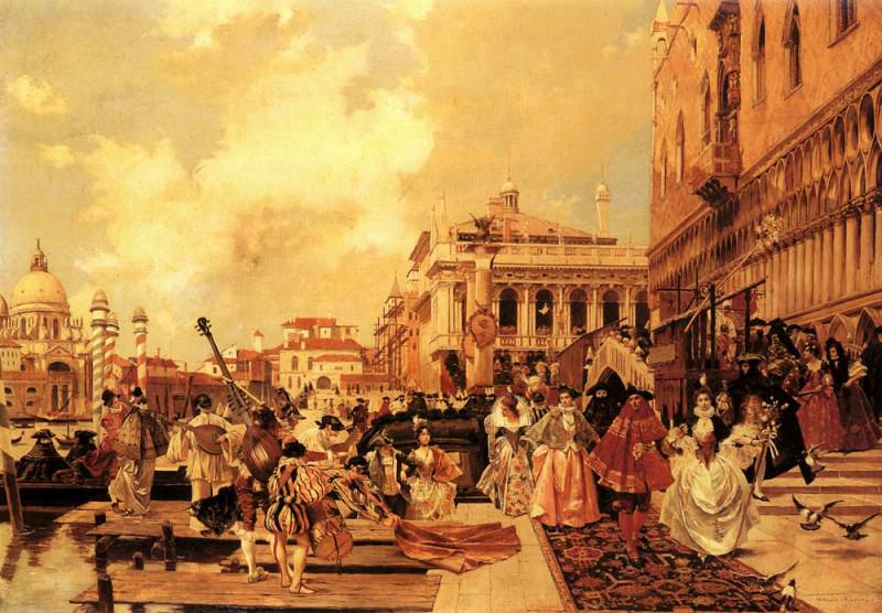 Flameng Francois Le Carneval A Venise, �����: Flameng, Francois