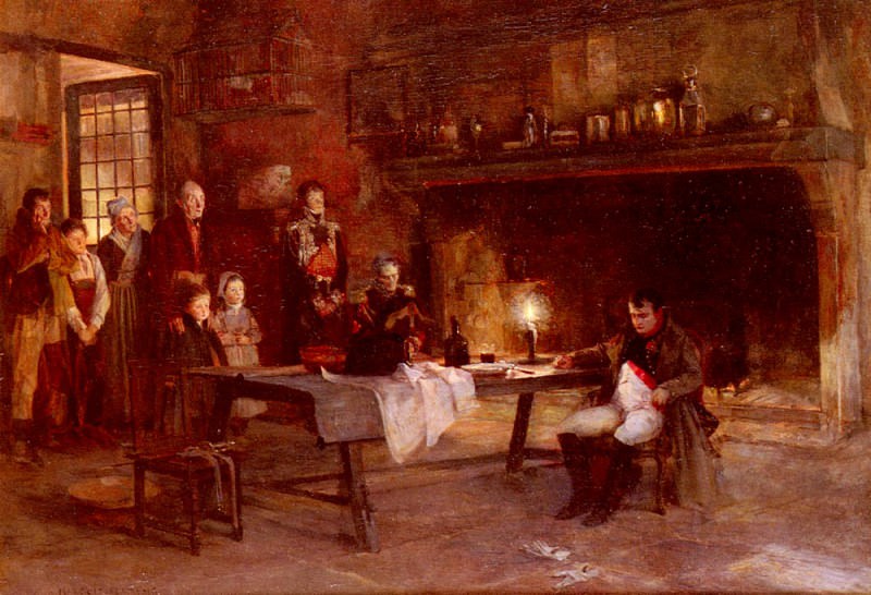 Flameng Francois Napoleon After The Battle Of Waterloo, �����: Flameng, Francois