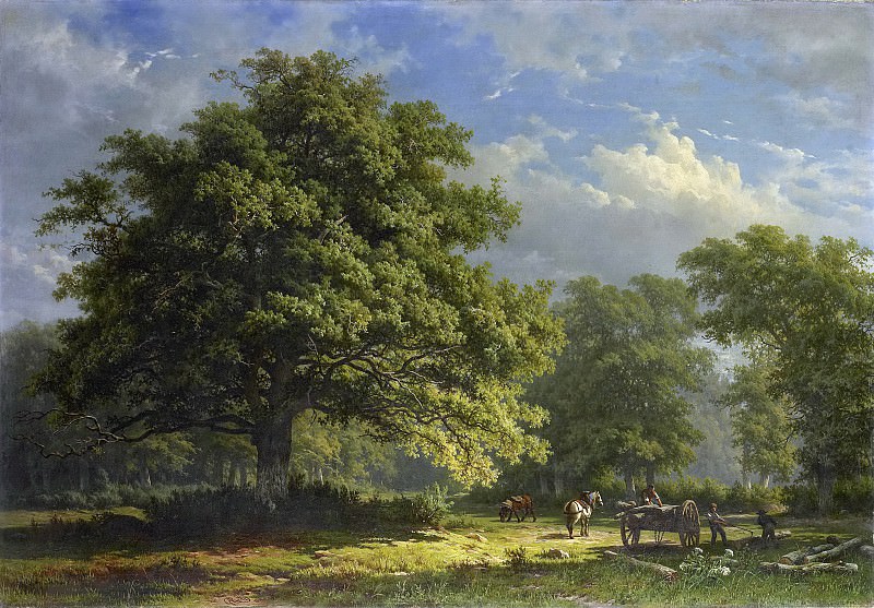 �����������: ����� 2 - Roth, George Andries -- Gezicht in het Bentheimse bos, 1870