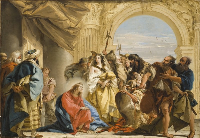 LACMA (Лос-Анжелес) - Giovanni Domenico Tiepolo - Christ and the Woman taken in Adultery