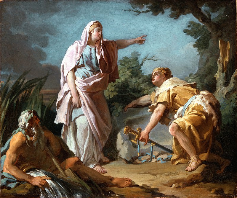 LACMA (Лос-Анжелес) - Nicolas-Guy Brenet - Aethra Showing her Son Theseus the Place Where his Father had Hidden his Arms
