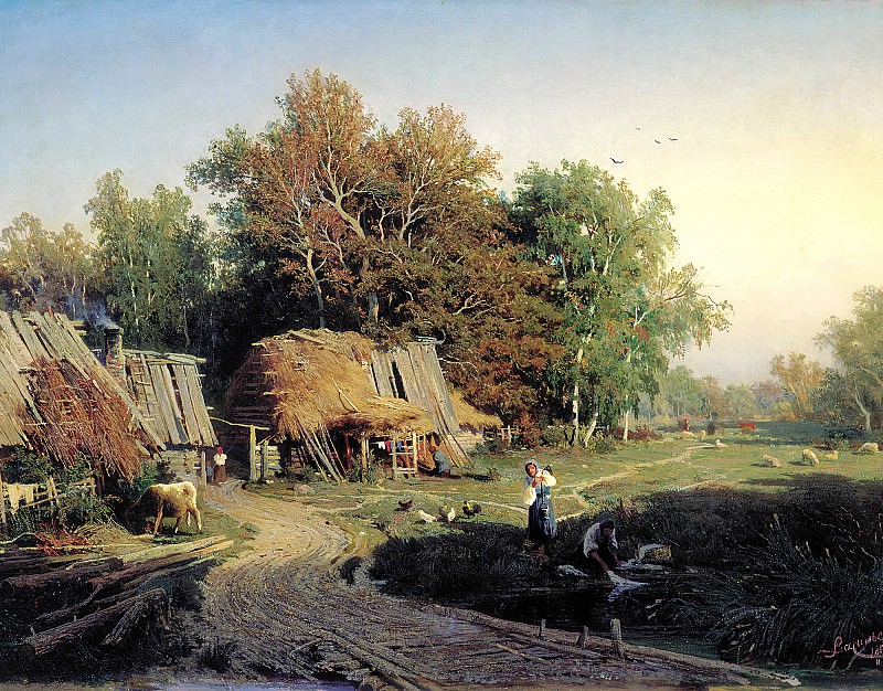 Fedor Vasiliev - Village. 900 Classic russian paintings