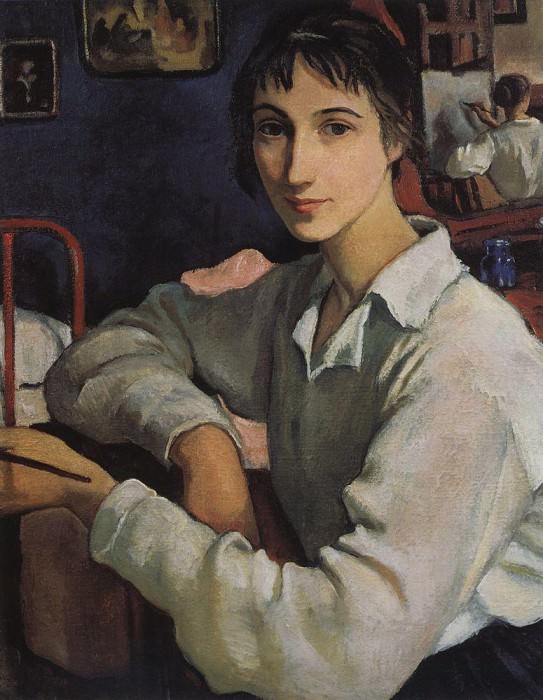 Изображение в архиве: Автопортрет в белой кофточке 1922, Автор: Серебрякова Зинаида Евгеньевна (1884-1967)Серебрякова Зинаида Евгеньевна (1884-1967) (Живопись на Gallerix.ru)
