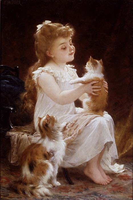 Эмиль Мюнье - munier 1893 01 playing with the kitten