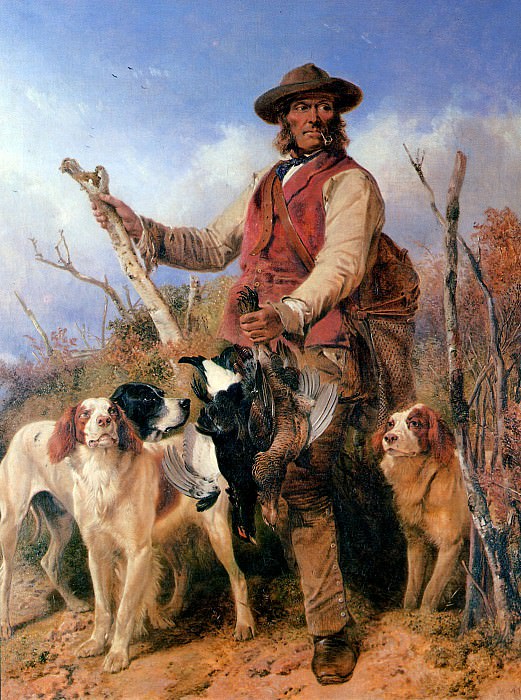 Ansdell Rickard Gamekeeper with dogs Sun.  