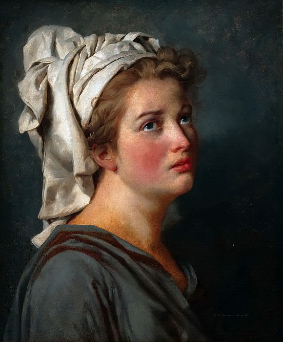 David Jacques Louis Portrait of a young Woman in a Turban, : David, Jacques-Louis
