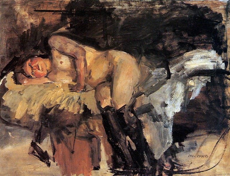   : Israls Isaac Lying nude with stockings Sun, : Israels, Isaac