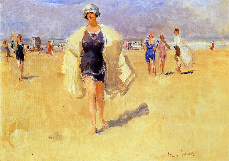   : Israel Isaac Lady on the beach of Viareggio Sun, : Israels, Isaac
