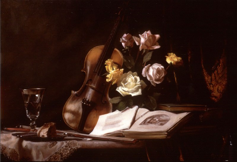 Still Life with Violin and Roses, : Hyde, Maureen ( Hyde)