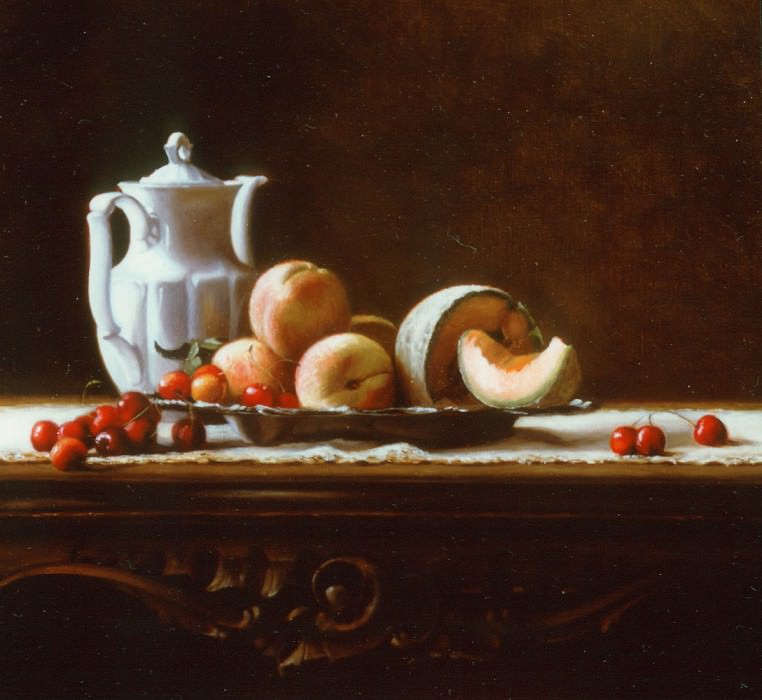 Still Life with Cherries Peaches and Melon, : Hyde, Maureen ( Hyde)