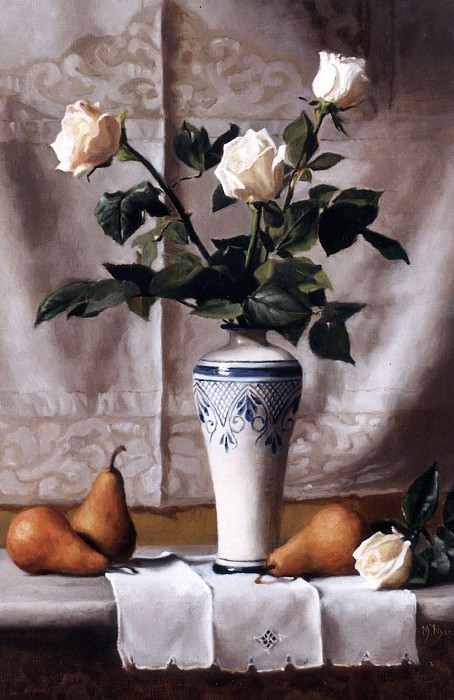 Bacio dInverno Still Life with White Roses, : Hyde, Maureen ( Hyde)