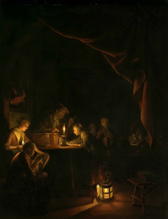 Рейксмузеум: часть 1 - Dou, Gerard -- De avondschool, 1660 - 1665