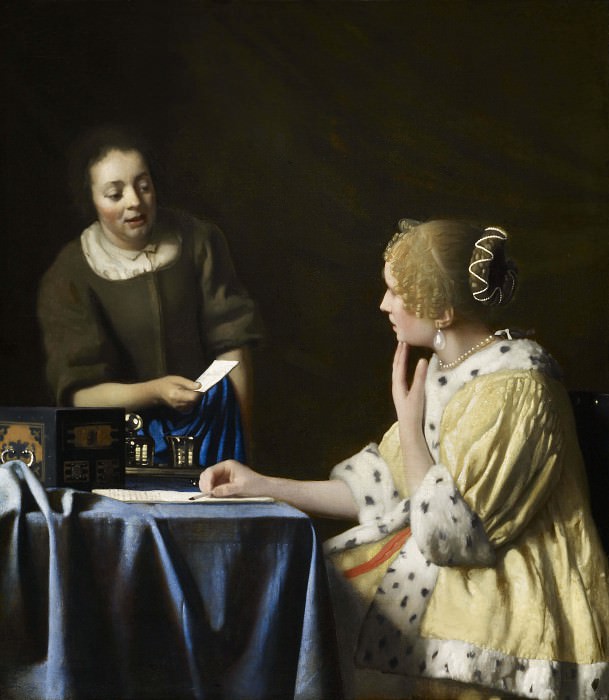   : Mistress and Maid, : Vermeer, Johannes