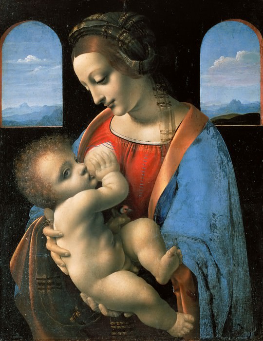   : Leonardo Madonna Litta, ca 1490-91, Tempera on canvas, trans, : Vinci, Leonardo DaVinci, Leonardo Da (  Gallerix.ru)