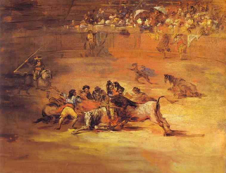Scene of a bullfight, Artist: Goya y Lucientes, Francisco De