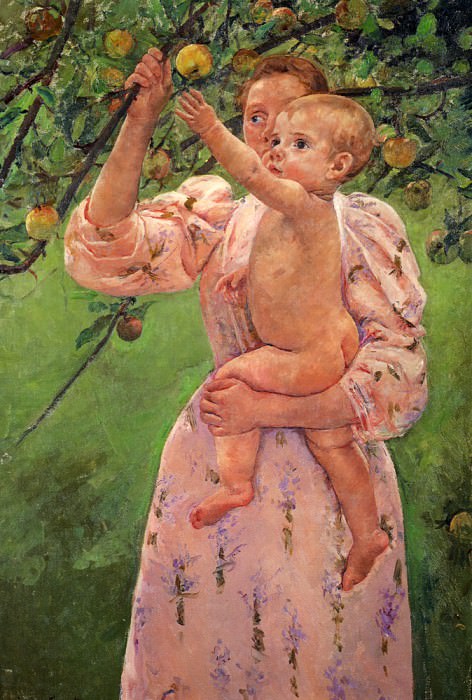   : Cassatt Mary Baby Reaching For An Apple, : Cassatt, Mary