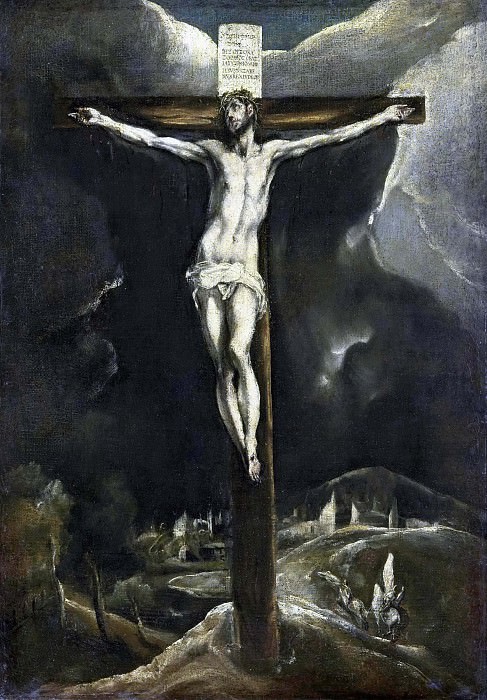 El Greco Christ on the Cross 1585 90, Artist: Greco, El El Greco Christ on the Cross 1585 90, Artist: Greco, El