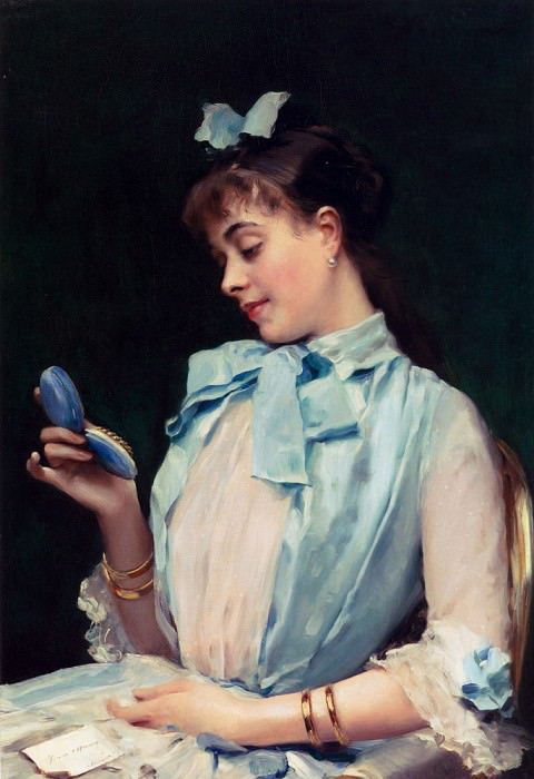 � ������� �� ������� ������� - Madrazo Y Garretta Raimundo De Portrait Of Aline Mason In Blue