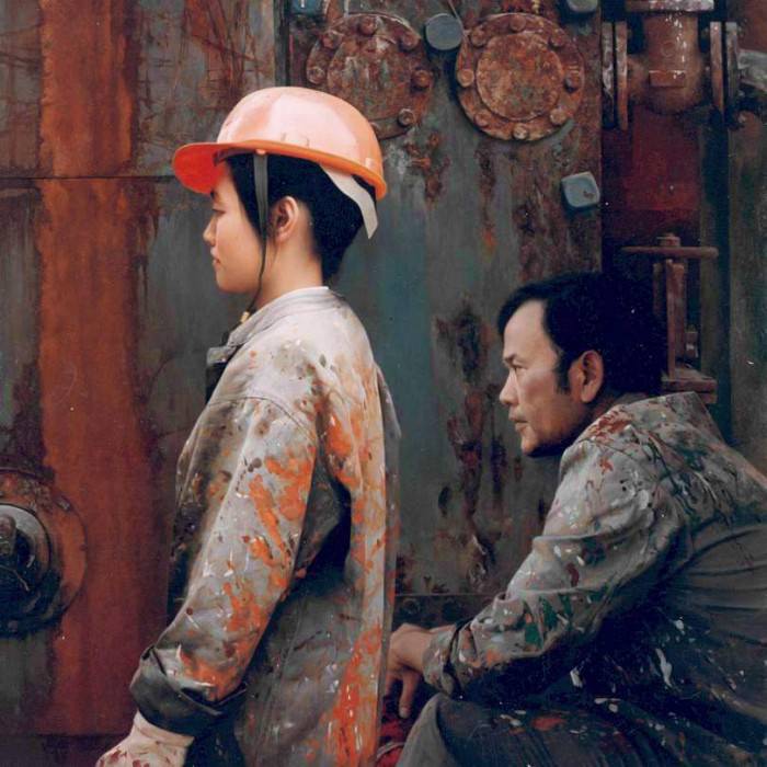 Two Workers, Artist: Han-Wu, Shen