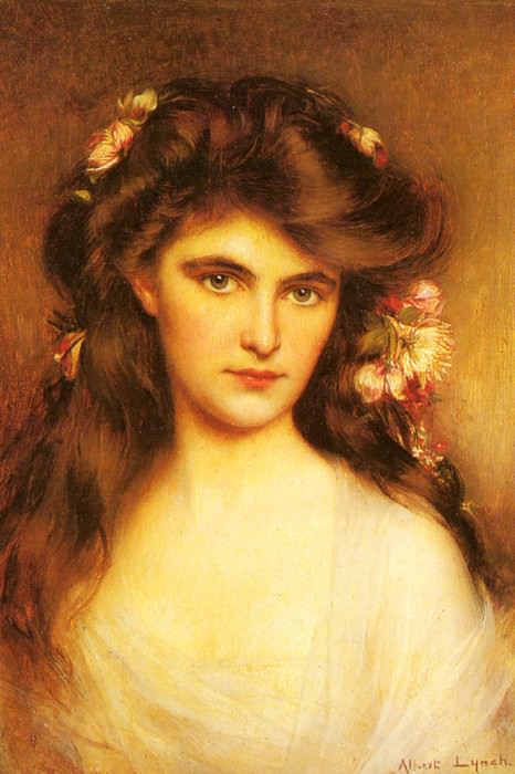 ����������� � ������: Lynch Albert A Young Beauty With Flowers In Her Hair, �����: Lynch, AlbertLynch, Albert (�������� �� Gallerix.ru)