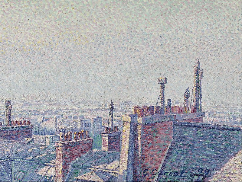 Gustave Cariot - The Roofs of Paris, 1899, Автор: Картины с аукционов Sotheby′s (Картины с аукционов Sotheby `s)