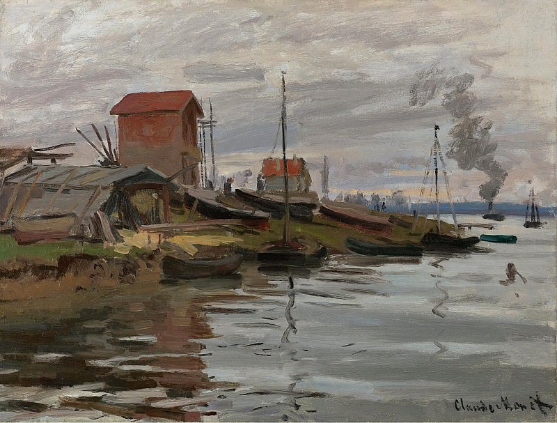 Claude Monet - The Seine at Petit-Gennevilliers, 1872, Автор: Картины с аукционов Sotheby′s (Картины с аукционов Sotheby `s)