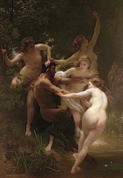 Изображение в архиве: Nymphes et satyre-hi, Автор: Bouguereau, Adolphe William