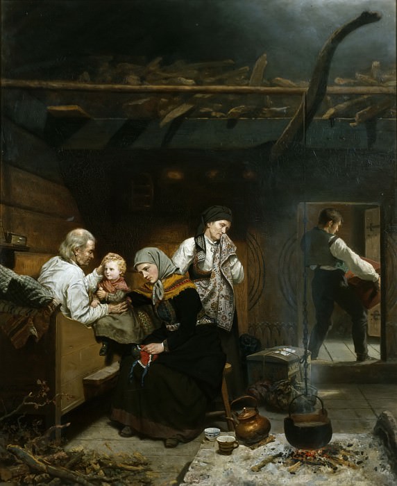 Grandfather�s Blessing. Adolph Tidemand