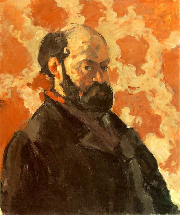   : 1877 Self-Portrait on a Rose Background, : Cezanne, Paul
