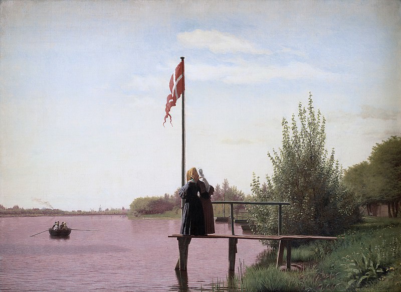 Christen Kobke (1810-48) - A View from Dosseringen near the Sortedam Lake Looking Towards Norrebro. (1838), : , (SMK) ( () ) , (SMK) ( Gallerix.ru)