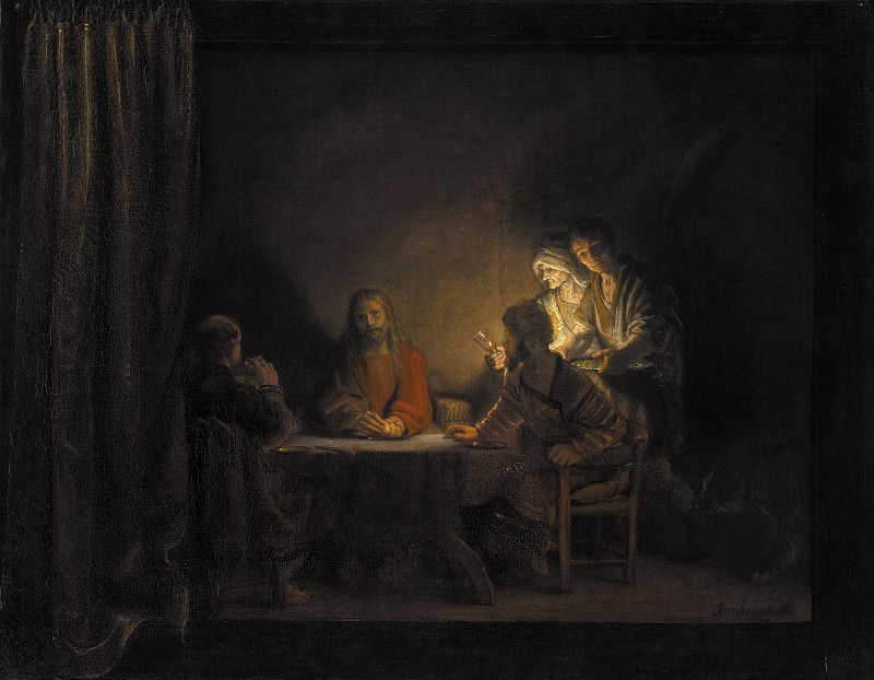 Workshop of Rembrandt (16061669) - The Supper at Emmaus, 1648, : , (SMK) ( () ) , (SMK) ( Gallerix.ru)