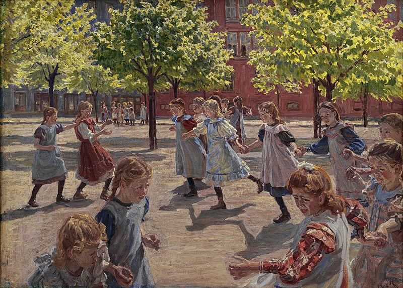 Peter Hansen (1868-1928) - Playing Children, Enghave Square. (1907-08), : , (SMK) ( () ) , (SMK) ( Gallerix.ru)