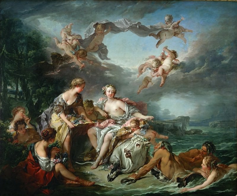 Partea 1 Louvre - Boucher, Francois - The Rape of Europa, 1747, 161h194