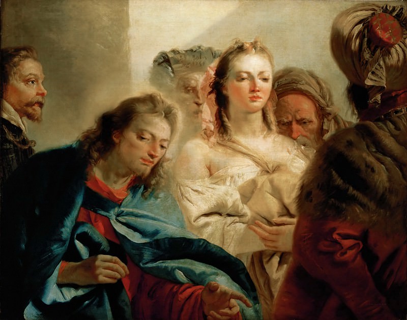 Partea 1 Louvre - Tiepolo, Giovanni Battista (1696 Veneția - 1770 Madrid) - Hristos și păcătosul