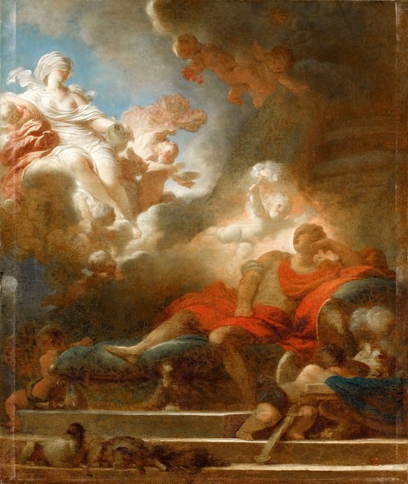 Partea 1 Louvre - Fragonard, Jean-Honoré (Grass 1732-1806 Paris) - vise dragoste ale unui războinic