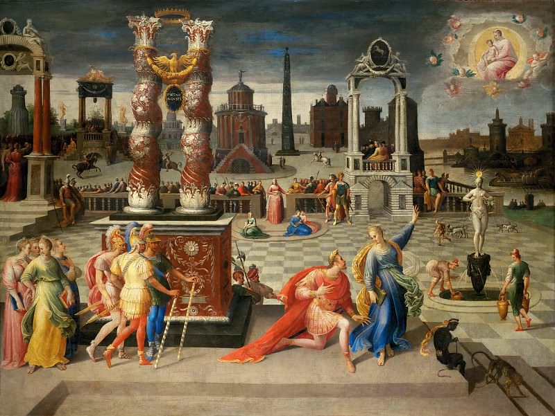 Partea 1 Louvre - Caron, Antoine (1521 Beauvais - Paris 1599) - Împăratul Augustus și Sibila Tiburtinskaya