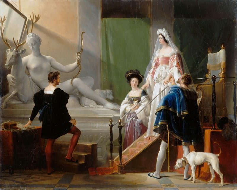 Partea 1 Louvre - Fragonard, Alexandre-Evariste (1780 Grass - 1850 Paris) - Diane de Poitiers, în atelierul lui Jean Goujon