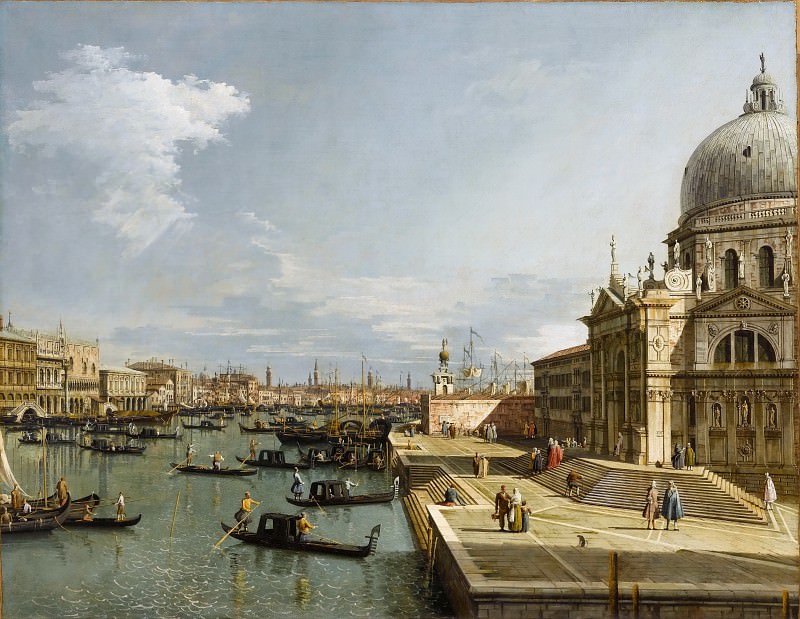 Partea 1 Louvre - Canaletto (Veneția 1697 - 1768) - Venetia - Marele Canal cu Santa Maria della Salute
