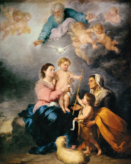 Partea 1 Louvre - Murillo, Bartolome Esteban (Sevilla 1617-1682) - Sfânta Familie