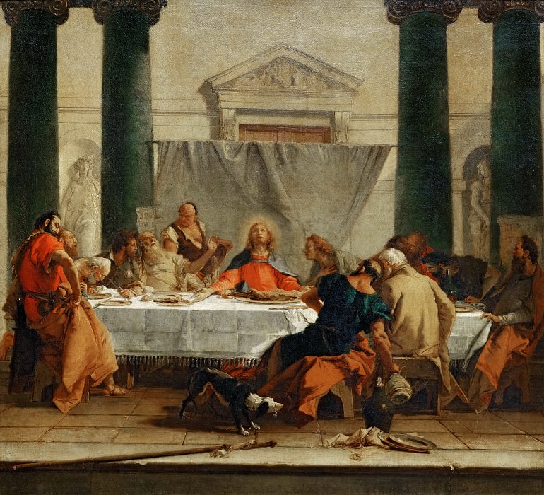 Partea 1 Louvre - Tiepolo, Giovanni Battista (1696 Veneția - 1770 Madrid) - Cina cea de Taină