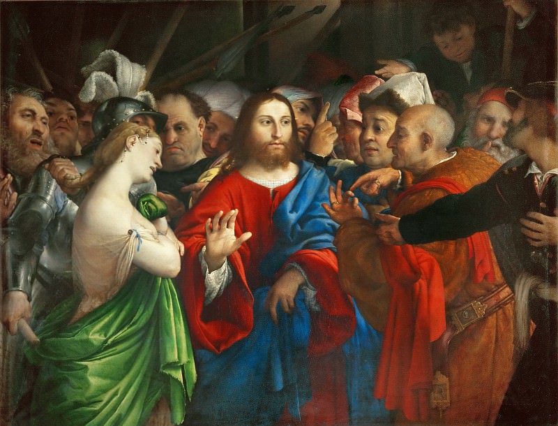 Partea 1 Louvre - Lotto, Lorenzo (ok1480 Veneția - 1556 Loreto) - Hristos și păcătosul