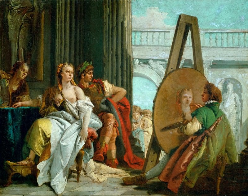 Partea 1 Louvre - Tiepolo, Giovanni Battista (1696 Veneția - 1770 Madrid) - Apelles pictura Campaspe