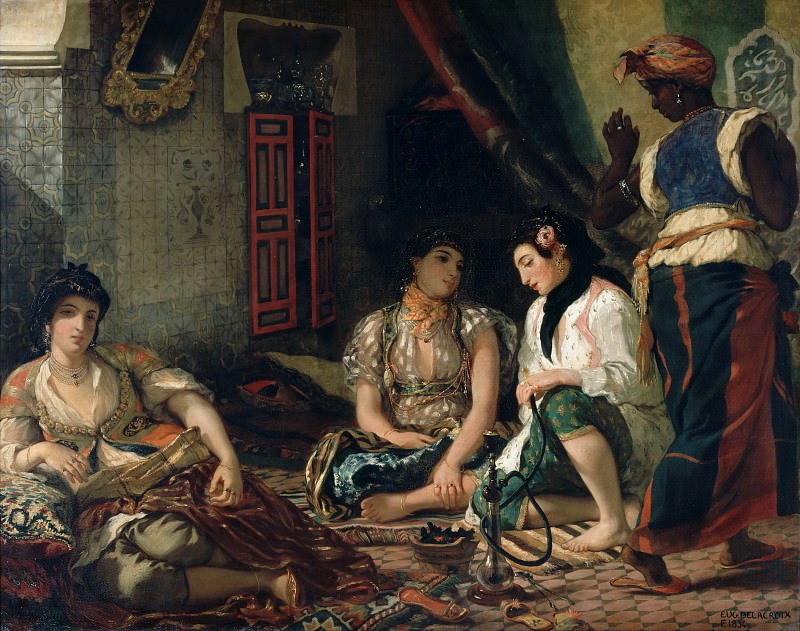 Partea 1 Louvre - Delacroix, Eugene (1798 Charenton-Saint-Maurice - 1863 Paris) - Femei din Alger