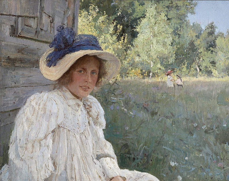 Летом (Портрет О. Ф. Серовой). 1895. Валентин Александрович Серов