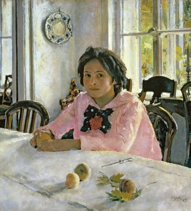 Девочка с персиками (Портрет В. С. Мамонтовой).. Валентин Александрович Серов