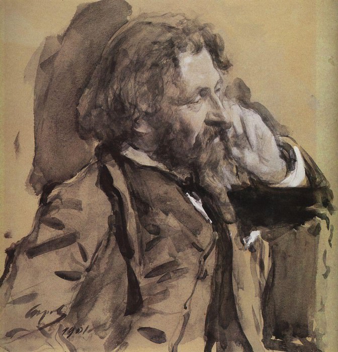 Портрет И. Е. Репина. 1901. Валентин Александрович Серов
