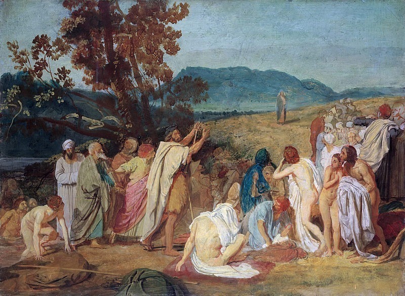Александр Андреевич Иванов - Явление мессии. Эскиз в венецианских красках. 1839