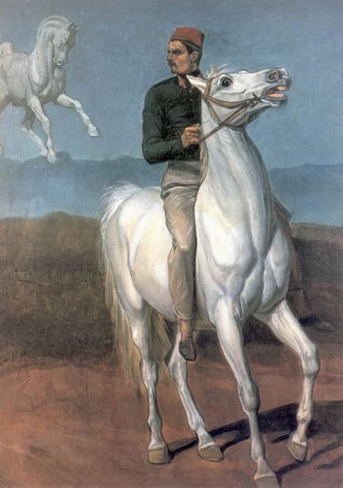Александр Андреевич Иванов - Французский солдат на белом коне. 1847