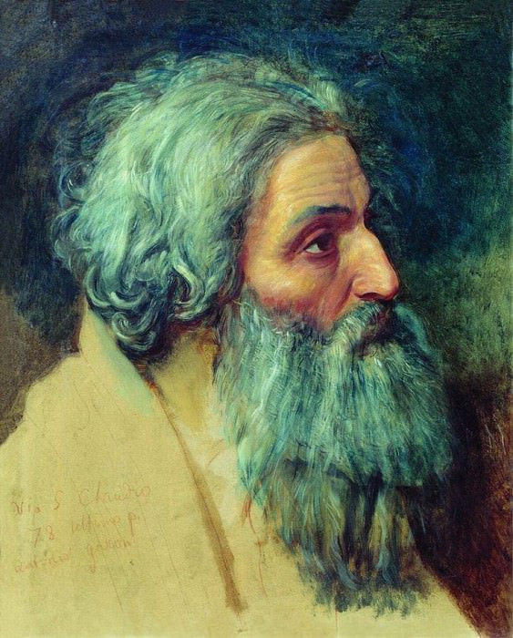 Александр Андреевич Иванов - Голова апостола Андрея. Этюд. 1840-е