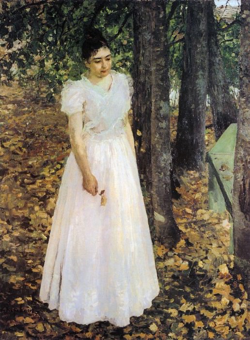Коровин Константин Алексеевич (1861-1939) - Осенью (Девушка в саду). 1891